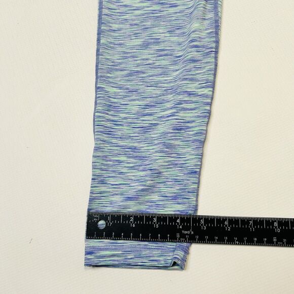 Nike Pro Space-Dyed Cropped Tights DA1012-500 Green Purple Glow Women Size Med - Picture 6 of 8